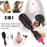 3-in-1 Hair Dryer Brush – Dry, Straighten & Curl Easily