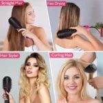 3-in-1 Hair Dryer Brush - Dry Straighten And Curl Easily - Image 4