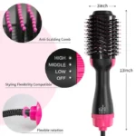 3-in-1 Hair Dryer Brush - Dry Straighten And Curl Easily - Image 6