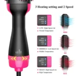 3-in-1 Hair Dryer Brush - Dry Straighten And Curl Easily - Image 7