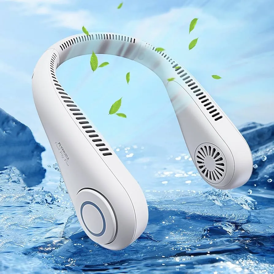 Portable Bladeless Neck Fan – Rechargeable USB Hands Free Cooling Fan