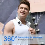 Portable Bladeless Neck Fan – Rechargeable USB Hands Free Cooling Fan
